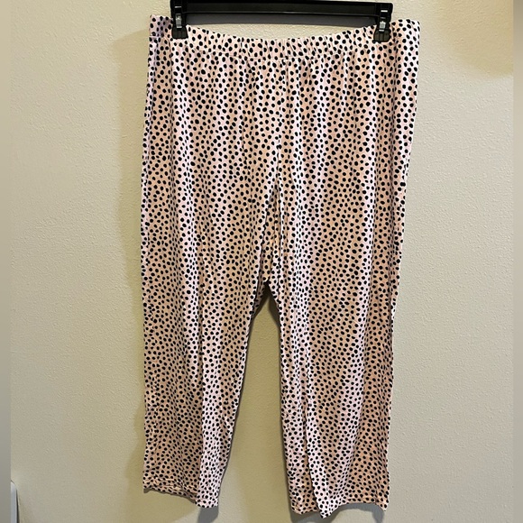 Kate Spade Preppy Pink and Black Polka Dot Pajama set XL EUC - Picture 4 of 5